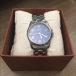 Coach Watch Silver Light Blue Face